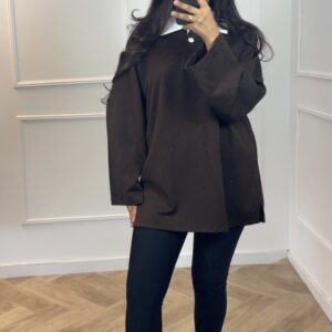 Basic blouse polo Brown