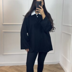Basic blouse polo black