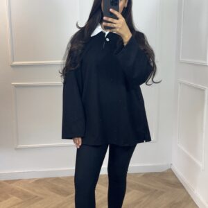 Black rib legging